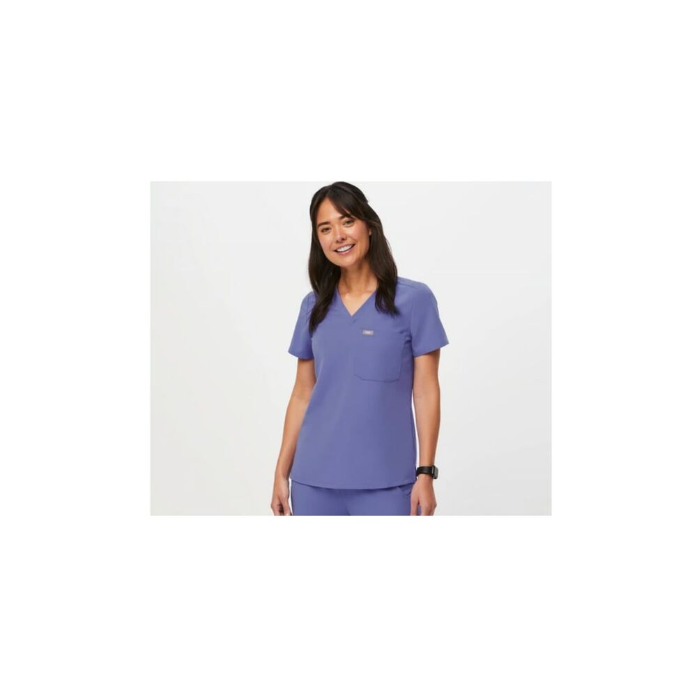 Figs Catarina Scrub Top One pocket blueberry size m